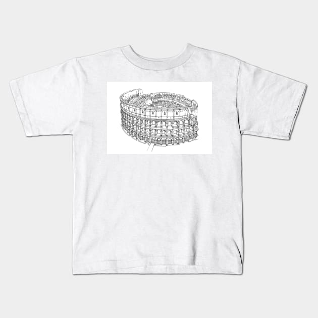 Colosseum Kids T-Shirt by valery in the gallery